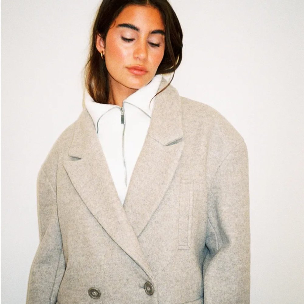 NA-KD Oversized Wool Blend Coat